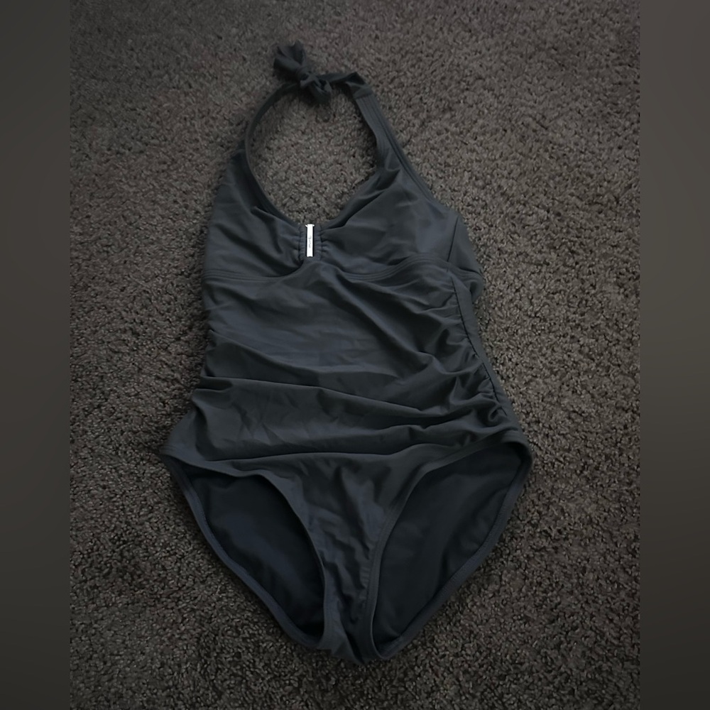 Calvin Klein Sleek grey One-Piece Swimsuit